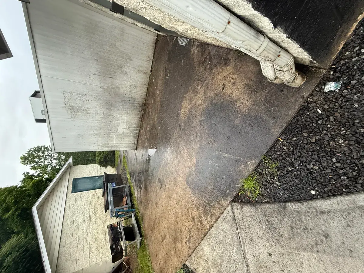 Commercial exterior cleaning before in Mooresville NC