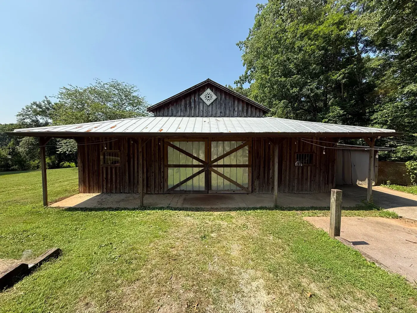 Barn wood siding before and after pressure washing